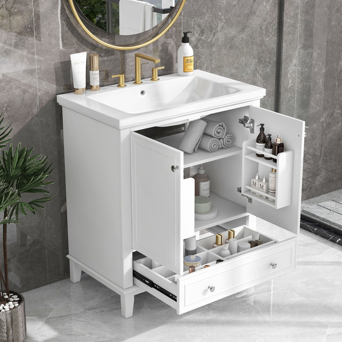 Modern Bathroom Vanity With Sink Combo, Multi Functional Cabinet With Doors And Drawer Hearth and Haven