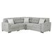 Emiliano - Sectional Sofa With 3 Pillows - Nickel Global Furniture USA