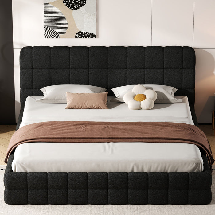Upholstered Platform Bed With Headboard Dreamland