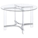 Uptown - 5 Piece Round Dining Set - Chrome Furniture Max