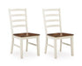 Brinfern - Dining Room Side Chair (Set of 2) - Brown / Antique White Signature Design by Ashley®