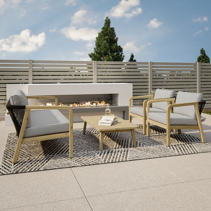 Palmetto - Outdoor Coffee Table - Light Teak Simpli-Home