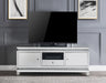 Lotus - TV Stand - Mirrored, Faux Ice Cube Crystals ACME