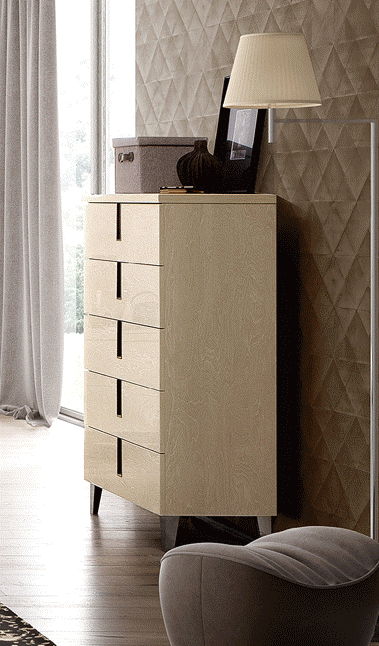 Ambra - 5 Drawer Chest - Beige Camelgroup Italy