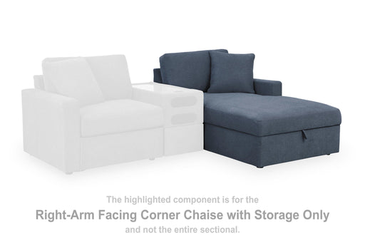 Modmax - RAF Corner Chaise With Storage - Ink Signature Design by Ashley®