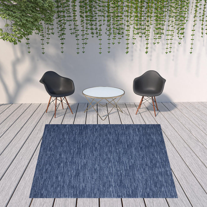 9' X 9' Square Non Skid Indoor / Outdoor Area Rug - Navy Blue