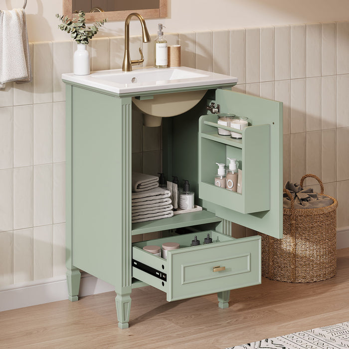 Retro Bathroom Vanity With Sink Noble House