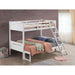 Bunk Bed With Built In Ladder, Safety Guardrails And Angled Access Step Furniture Max