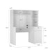 Computer Desk With Hutch & Bookshelf, Wood Executive Desk Teens Student Desk Writing Laptop Home Office Desk With Drawers, 3 Ac Outlets And 2 USB Charging Ports, Study Laptop Table For Home - White Home Essentials