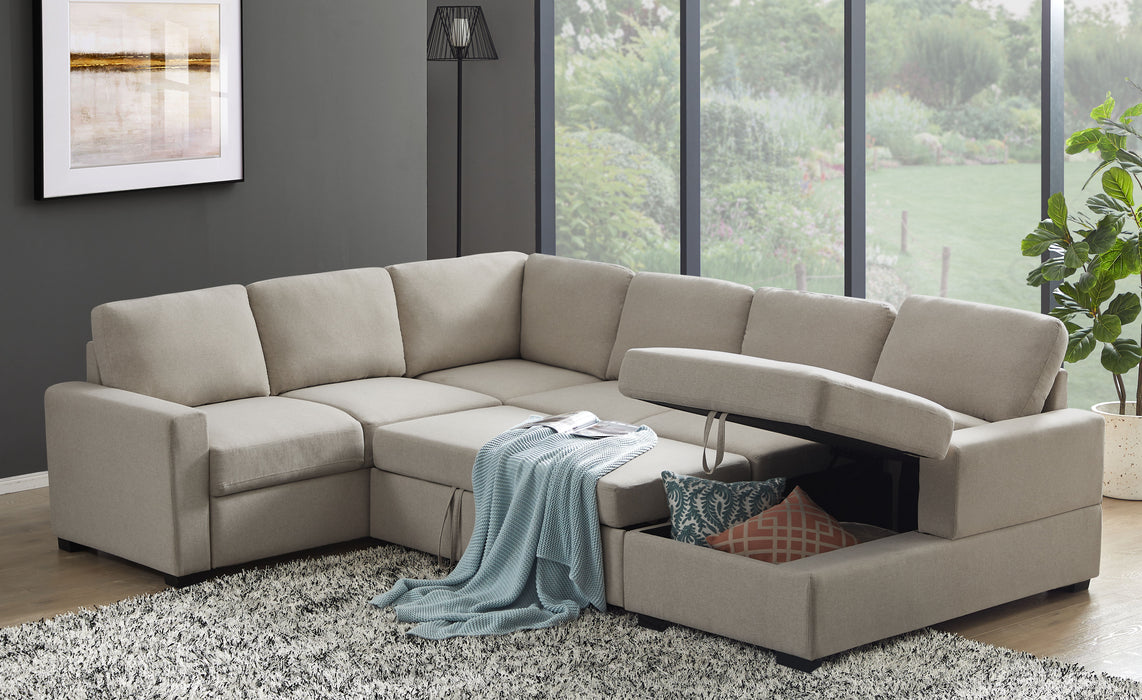 Ketterman - 4 Piece Upholstered Sleeper Sectional