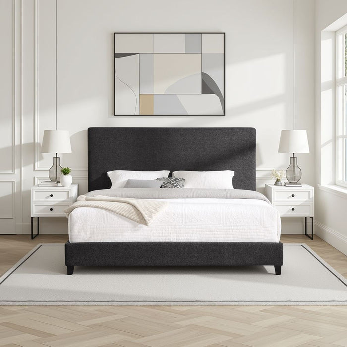 Boucle Upholstered Platform Bed