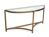 Cassidy - Demilune Sofa Table - Aged Brass And Volakas Classic Magnussen Furniture