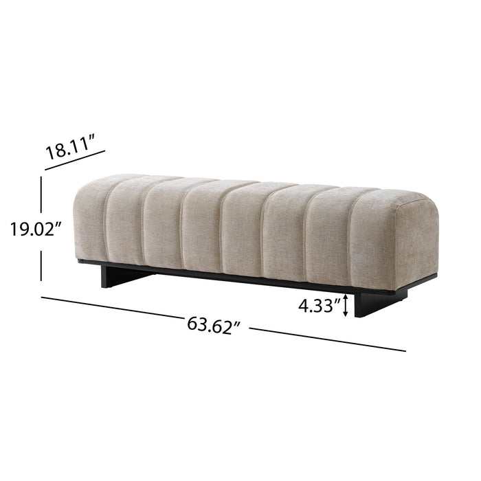 Indoor Dining Bench For Dining Room - Oatmeal Noble House