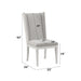 Katia - Hostess Chair (Set of 2) - Light Gray Linen & Weathered White ACME