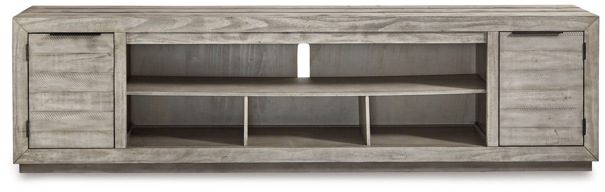 Naydell - XL TV Stand w/Fireplace Option - Gray Signature Design by Ashley®