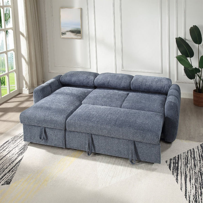Nuriel - Reversible Sectional Sofa With Sleeper & Storage ACME