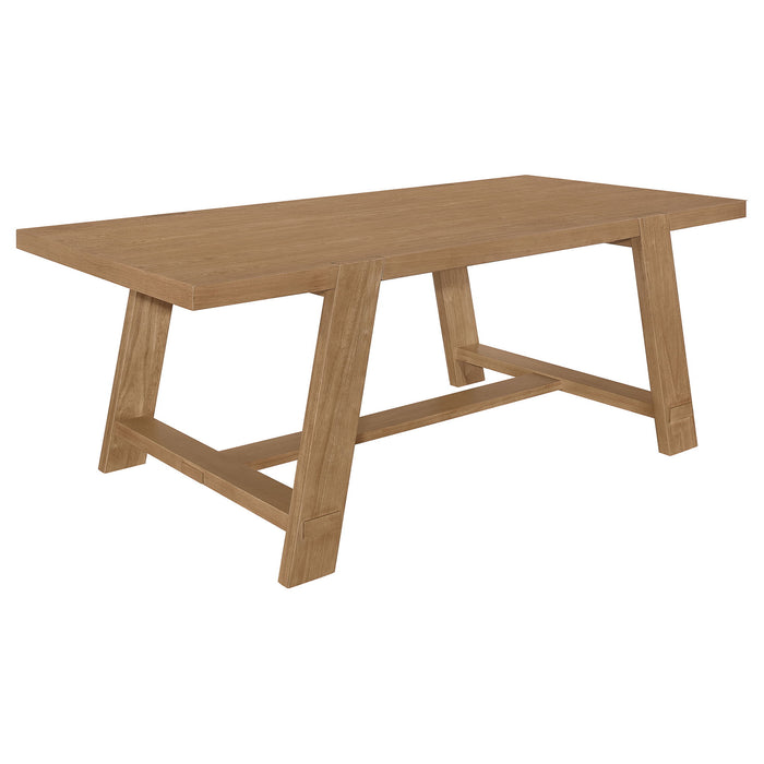 Gavilon - Rectangular Trestle Base Dining Table - Brown Furniture Max