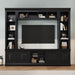 TV Stand With Hutch, Large Entertainment Center With Adjustable Shelves Hearth and Haven