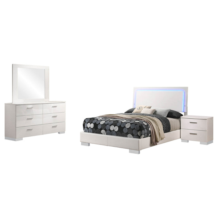 Dulcey - Bedroom Set With LED Lighting Furniture Max