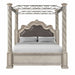 Panel Canopy King Bed - Gray Bernards Furniture