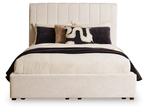 Brizmore - Queen Upholstered Storage Bed - Beige Signature Design by Ashley®