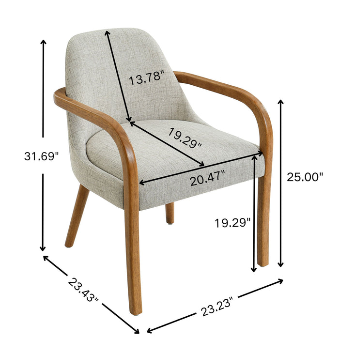 Dining Upholstered Armchairs (Set of 2) Noble House