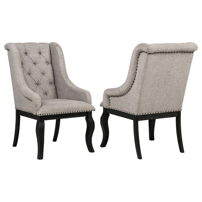 Kinzler - Arm Chair (Set of 2) - Tan / Black Furniture Max