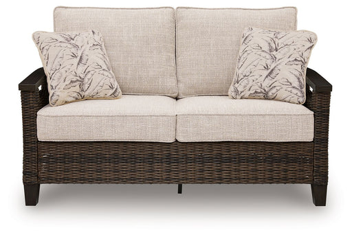Monterey Point - Loveseat With Cushion - Dark Brown Signature Design by Ashley®