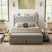 Platform Bed Frame With RGB LED Lights, Charging Station, Storage Headboard & 4 Underbed Drawers Home Essentials