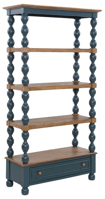Finnworth - Bookcase - Blue / Brown Signature Design by Ashley®