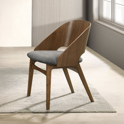 Delmon - Side Chair (Set of 2) - Dark Walnut / Gray ACME