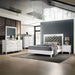 Chelsie - Queen Bed - Gray Fabric & White ACME