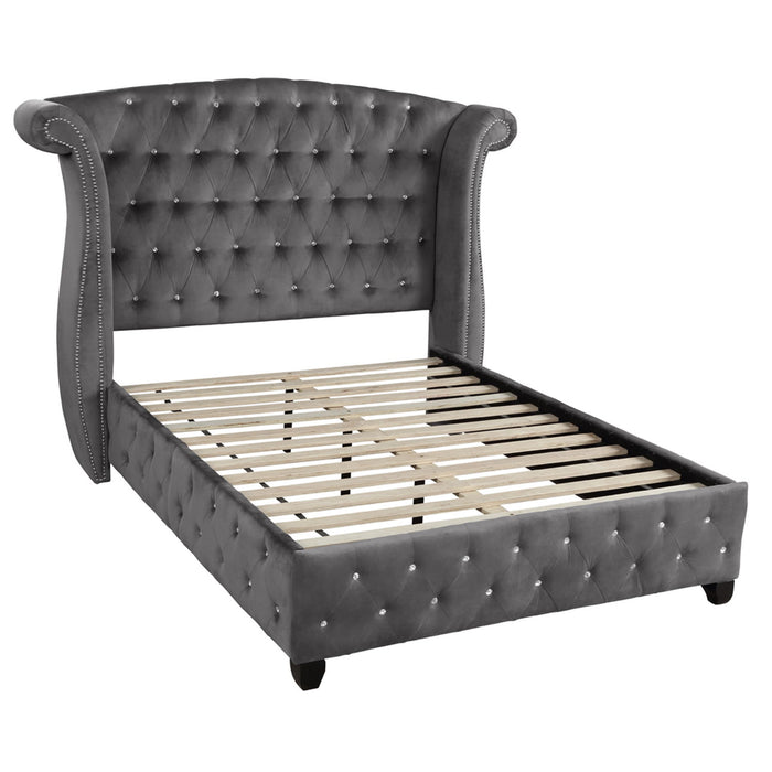 Sophia - Crystal Tufted Upholstered Bed Matrix Furniture Group