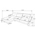 Verona - Loose Back Sectional Sofa - Gray Furniture Max