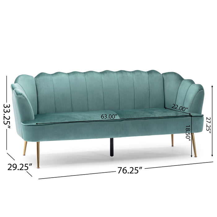 Modern Glam 3 Seater Sofa With Texture