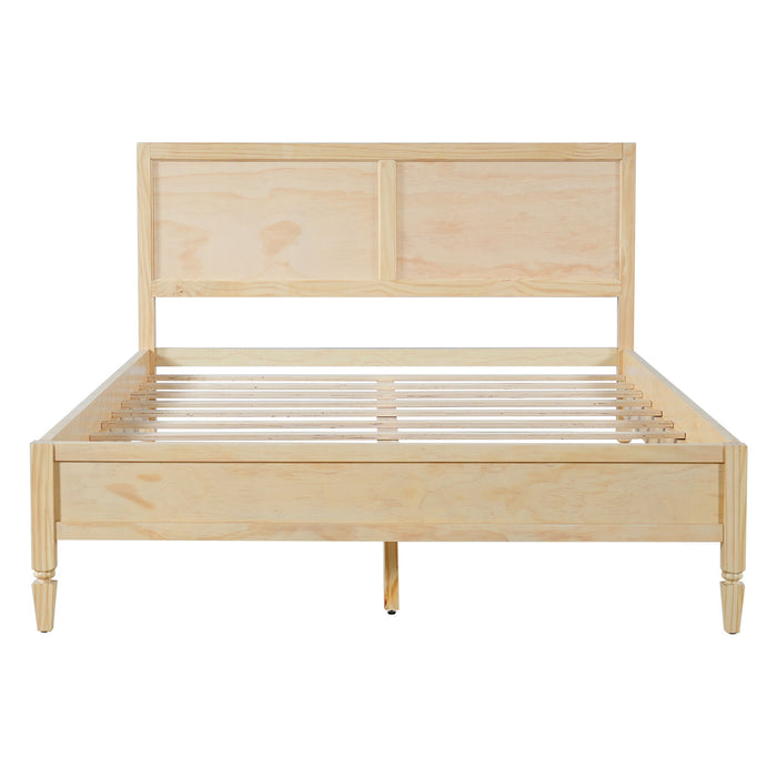 Classic Platform Bed Frame With Panel Headboard Artistry At Home