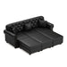 Upholstered Sofa With Nailhead Trim, Rolled Armrests With Ottoman Home Essentials