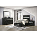 Modern Bedroom Set With Upholstered Headboard And Textured Storage Furniture Max