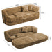 3 Seater Sofa With Built In Pet Bed Nook, Curved Design And 2 Throw Pillows Home Essentials