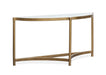 Cassidy - Demilune Sofa Table - Aged Brass And Volakas Classic Magnussen Furniture