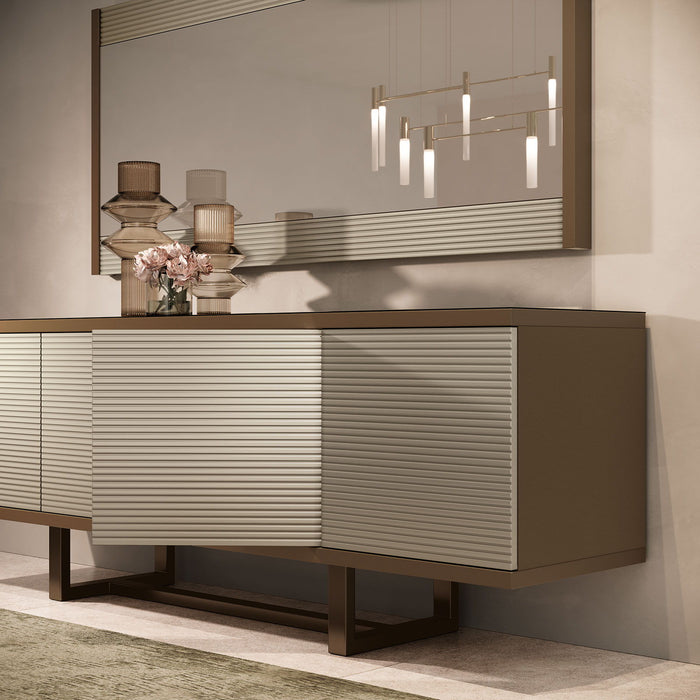 Linea - 4 Door Buffet - Light Beige / Brown Arredoclassic Italy