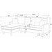 Upholstered Sectional With Toss Pillows Home Essentials