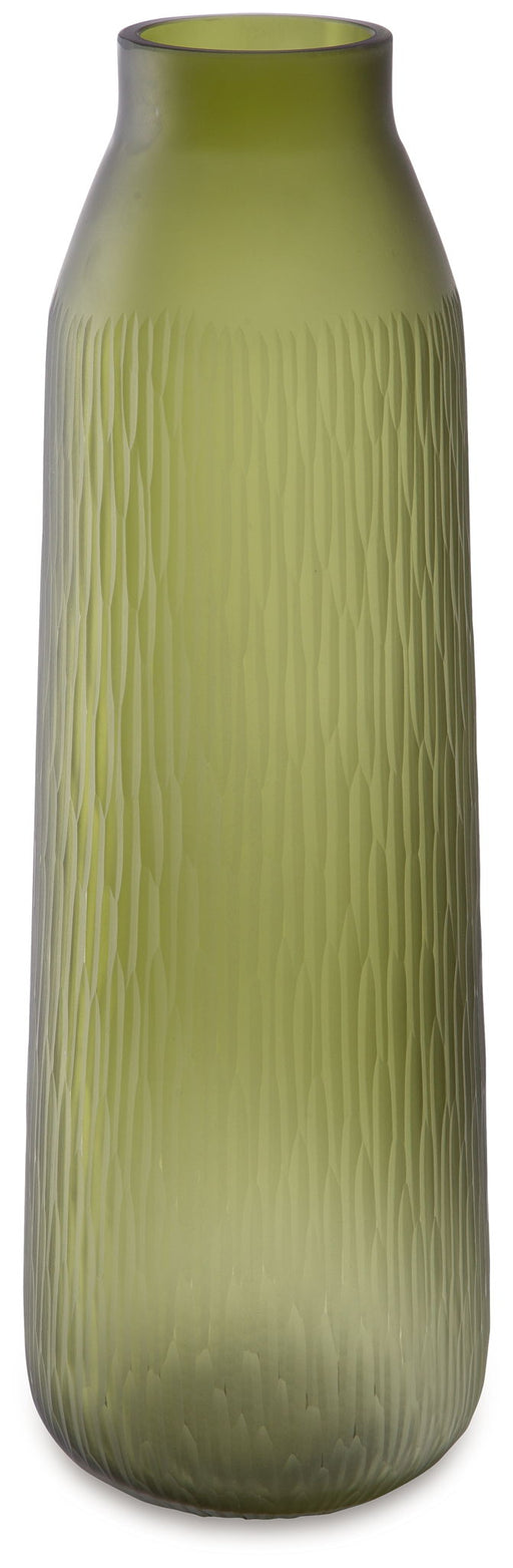 Scottyard - Vase - 17" - Olive Green Signature Design by Ashley®