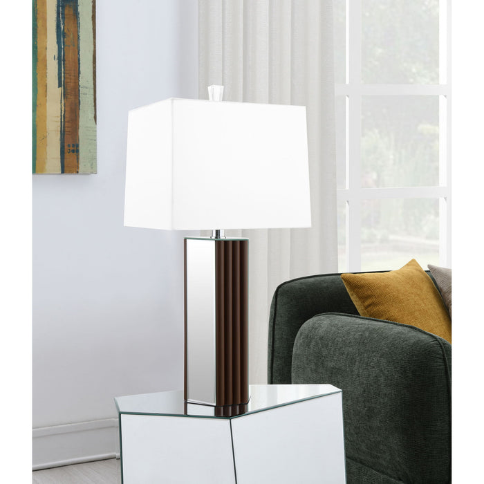 Echolls - Lamp With Scalloped Accents And Mirror Detail Furniture Max