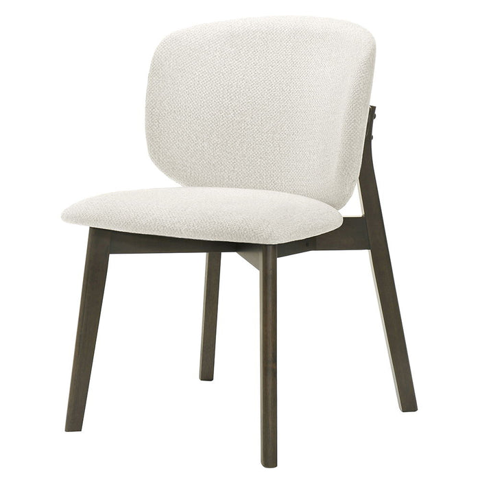 Mallin - Side Chair (Set of 2) - Gray Chenille & Walnut ACME