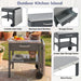 Foldable Outdoor Kitchen Cart With Storage For Patio Hearth and Haven