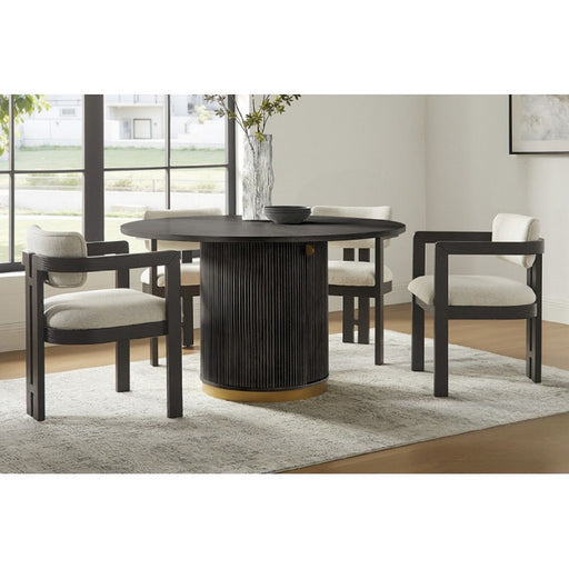 Upholstered Dining Armchair - Black Home Essentials