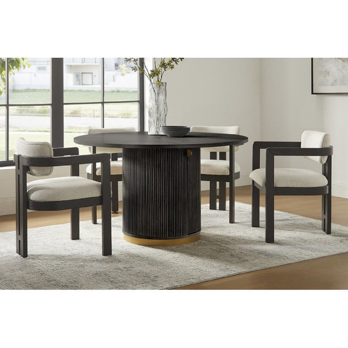 Upholstered Dining Armchair - Black Home Essentials