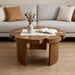 Round End Table For Living Room - Brown / Yellow Home Essentials