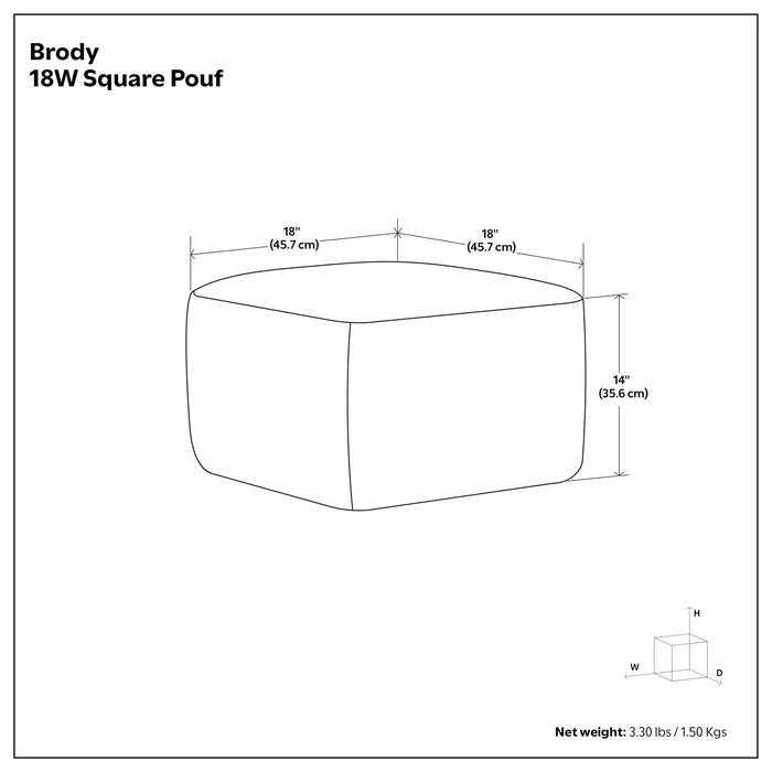 Brody - Versatile Square Pouf Simpli-Home